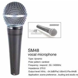 Шнурової мікрофон SHURE SM-48 with switch and cable and holder, image 